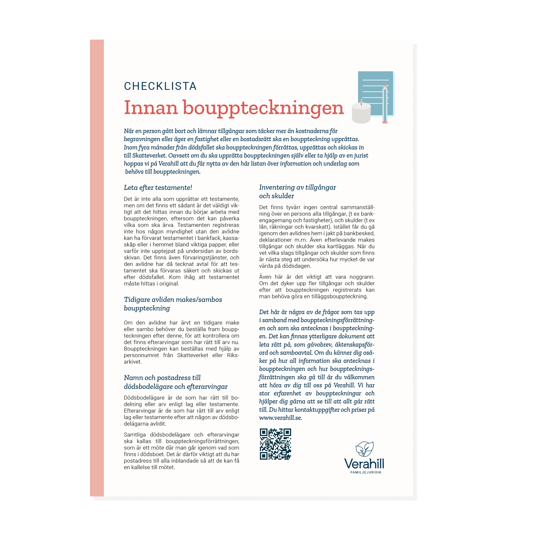 Innan bouppteckningen