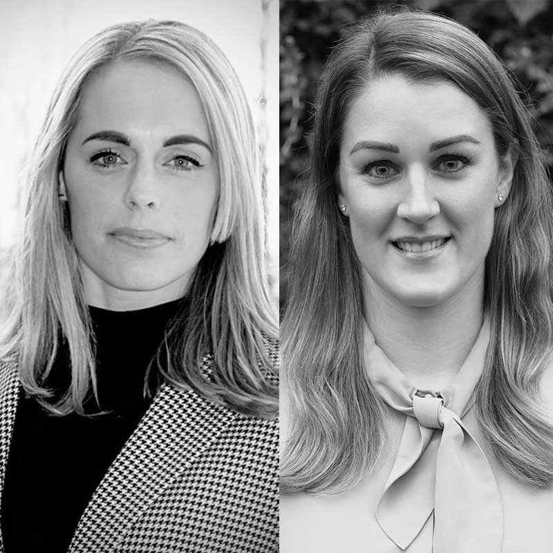 Foto av Martina och Helana, jurister på Verahill Familjejuridik